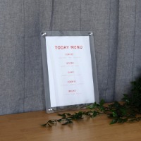 카페메뉴판 테이블 자석 투명 스탠딩 제작 크라스 자석오픈액자 5x7 스탠드부속디피지샵